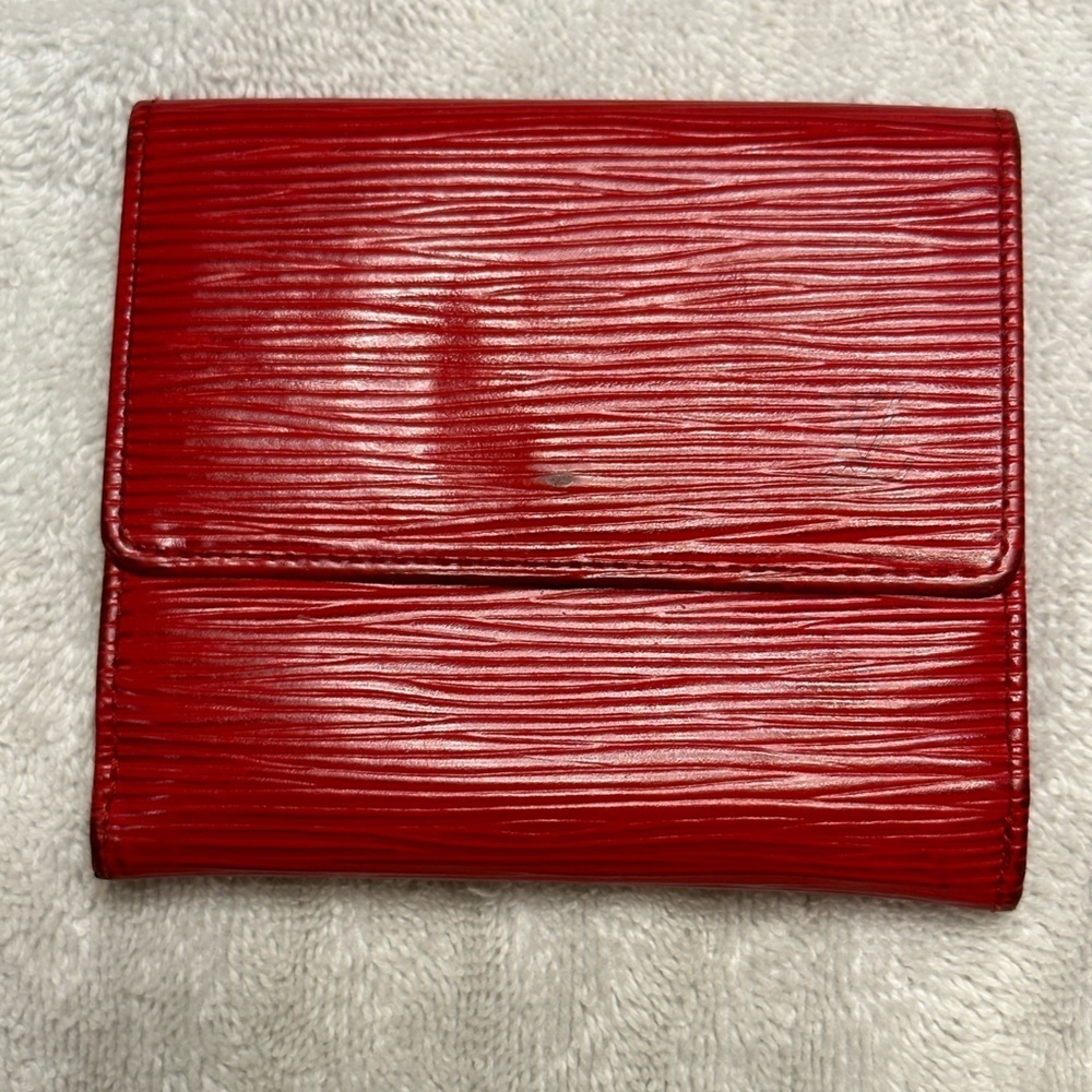 Louis Vuitton Red Epi Leather Elise Wallet